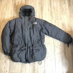 Vintage The North Face Goose Down Parka Mens Size L Gray Snorkel NY Fashion